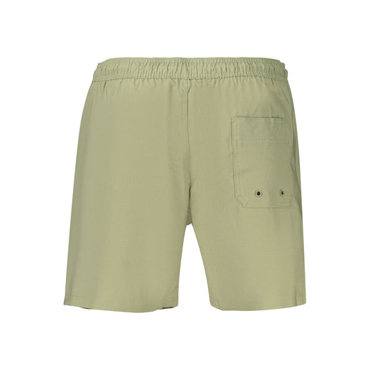 Green Polyester Men's Swim Short