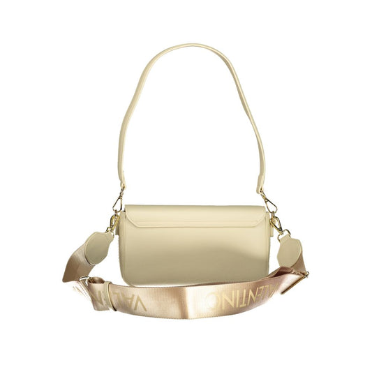 Beige Polyurethane Women's Bag