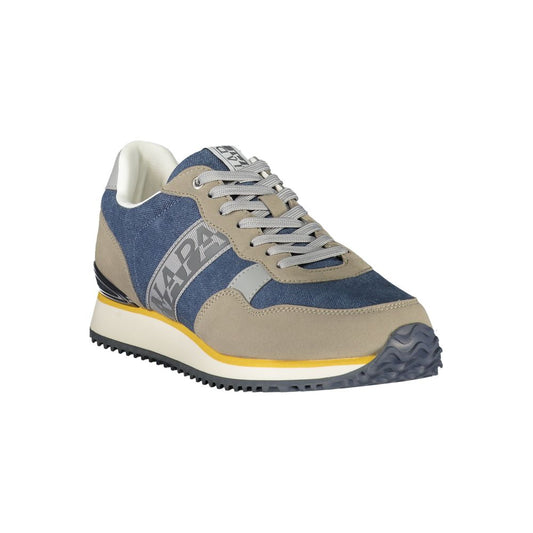 Blue Polyester Men's Sneaker