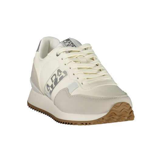 White Polyester Womens Sneaker