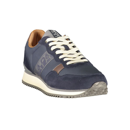 Blue Polyester Men's Sneaker