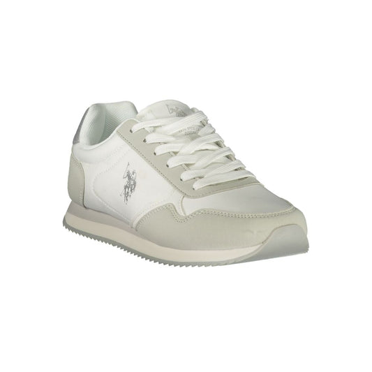 White Polyurethane Women's Sneaker