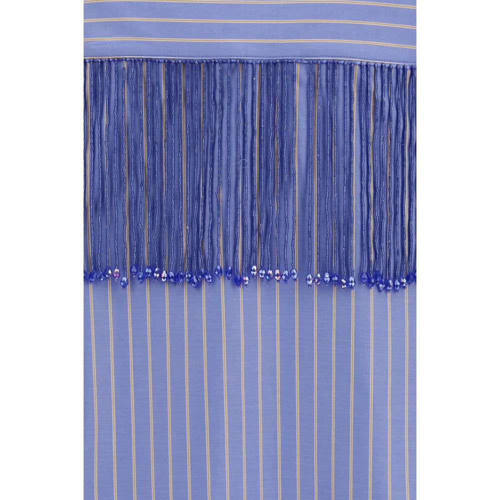 Blue Cotton Dress Shirt