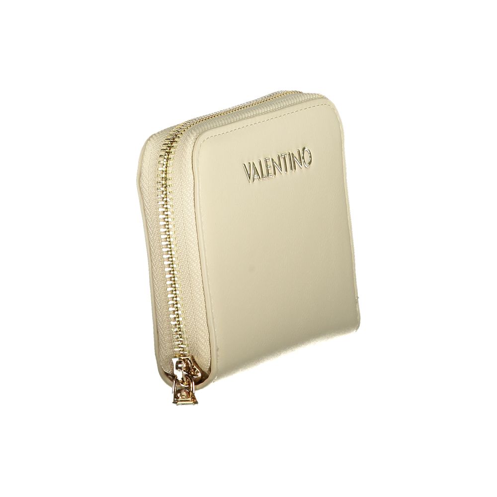 Beige Polyurethane Women's Wallet