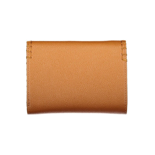 Brown Polyurethane Womens Wallet
