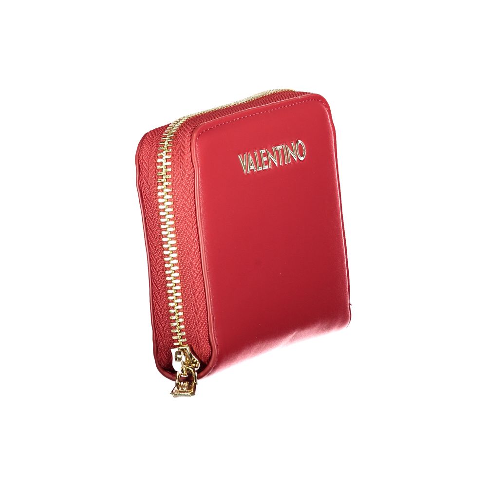 Red Polyurethane Women's Wallet