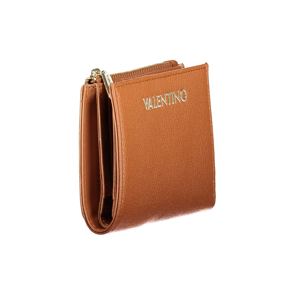 Brown Polyurethane Women's Wallet