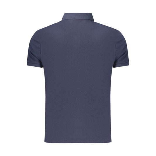 Blue Cotton Men's Polo Shirt