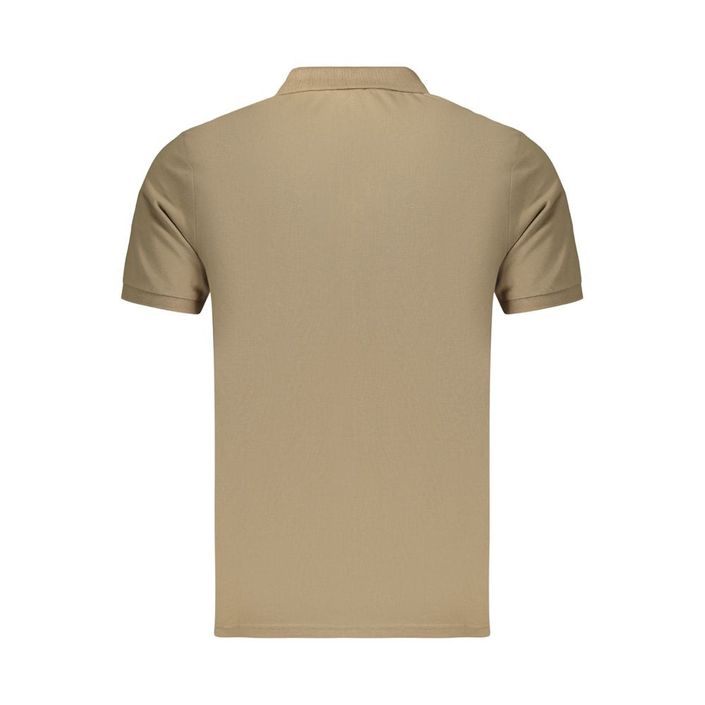 Brown Cotton Men's Polo Shirt