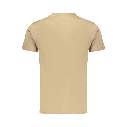 Brown Cotton Men's T-Shirt