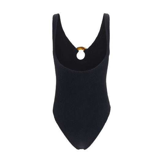 Black Polyamide One-Piece Swimsuit