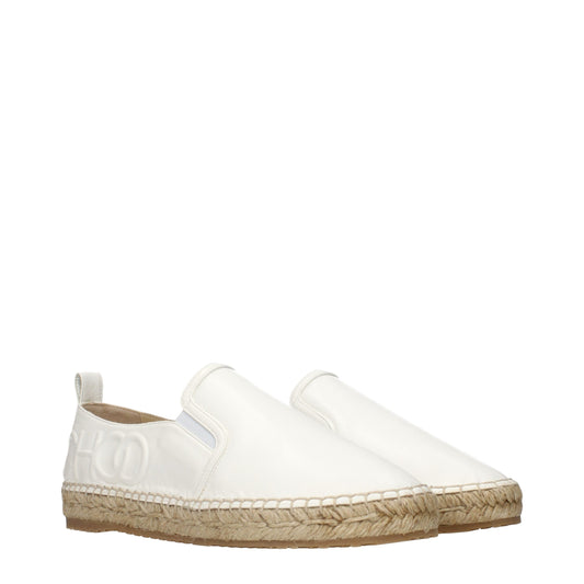 White Leather Espadrilles