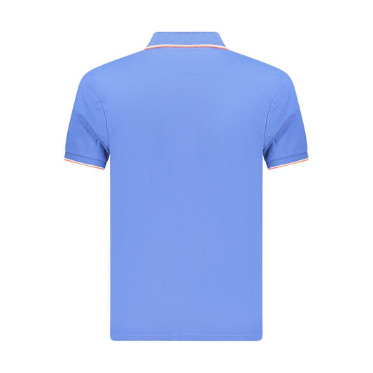 Blue Cotton Men's Polo Shirt