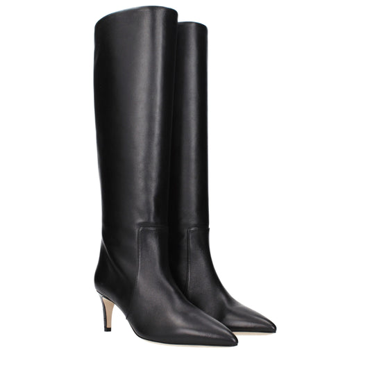 Black Leather Ankle Boots
