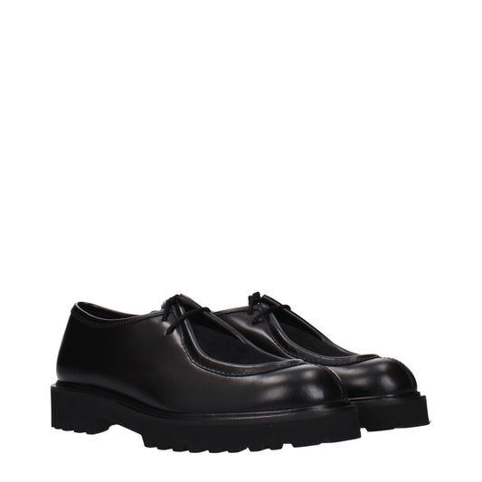 Black Leather Oxfords And Derbies