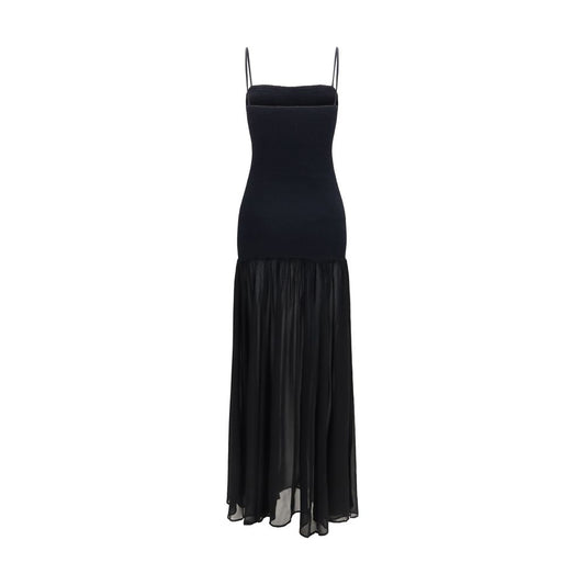 Black Polyamide Casual Dress