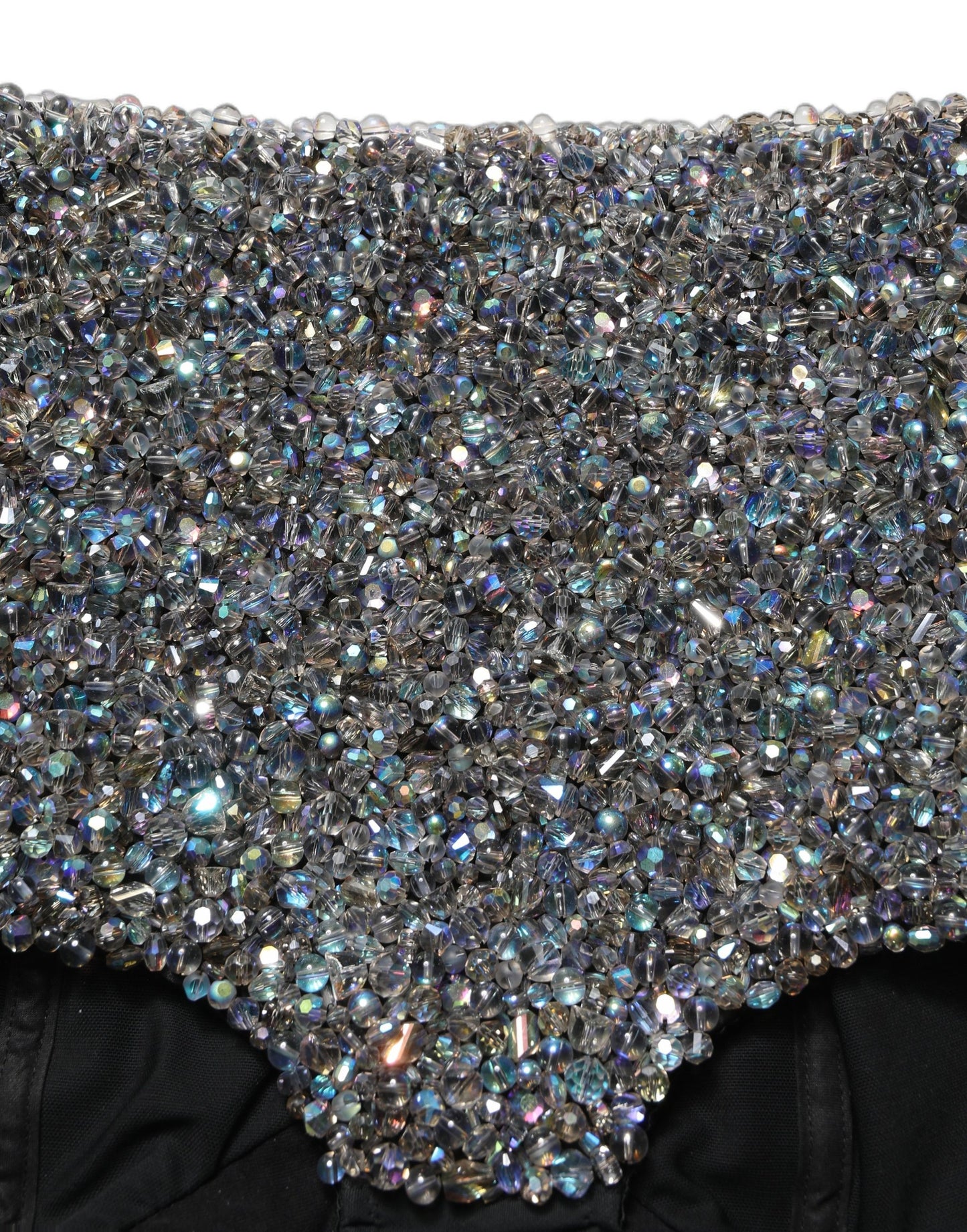 Black Rhinestone High Waist Hotpants Shorts