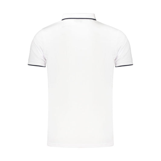 White Polyester Men's Polo Shirt