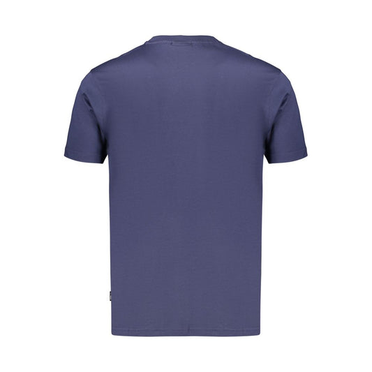 Blue Cotton Men's T-Shirt