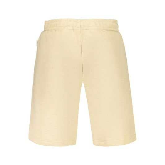 Beige Cotton Mens Short