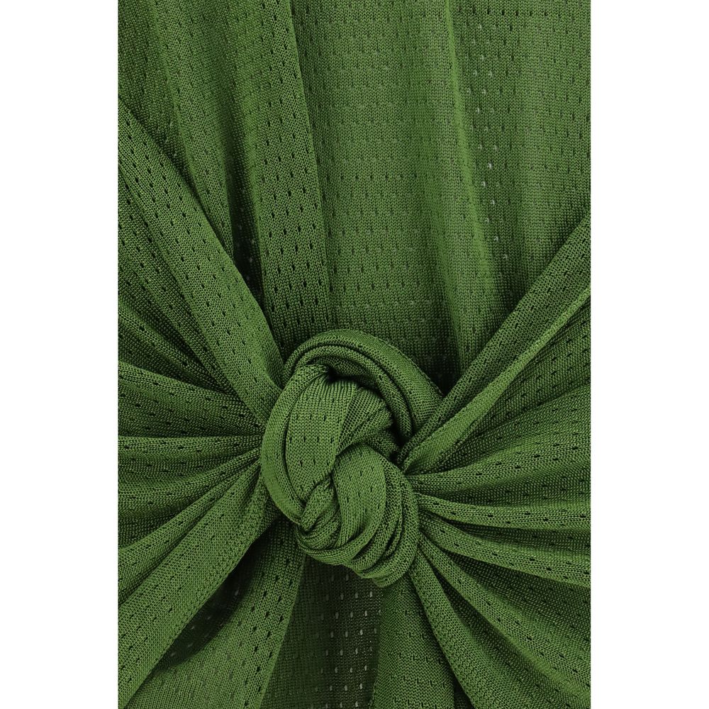 Bicolor Viscose Casual Dress