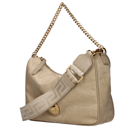 Beige Fabric Handbag
