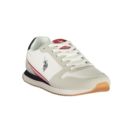 White Polyurethane Men's Sneaker