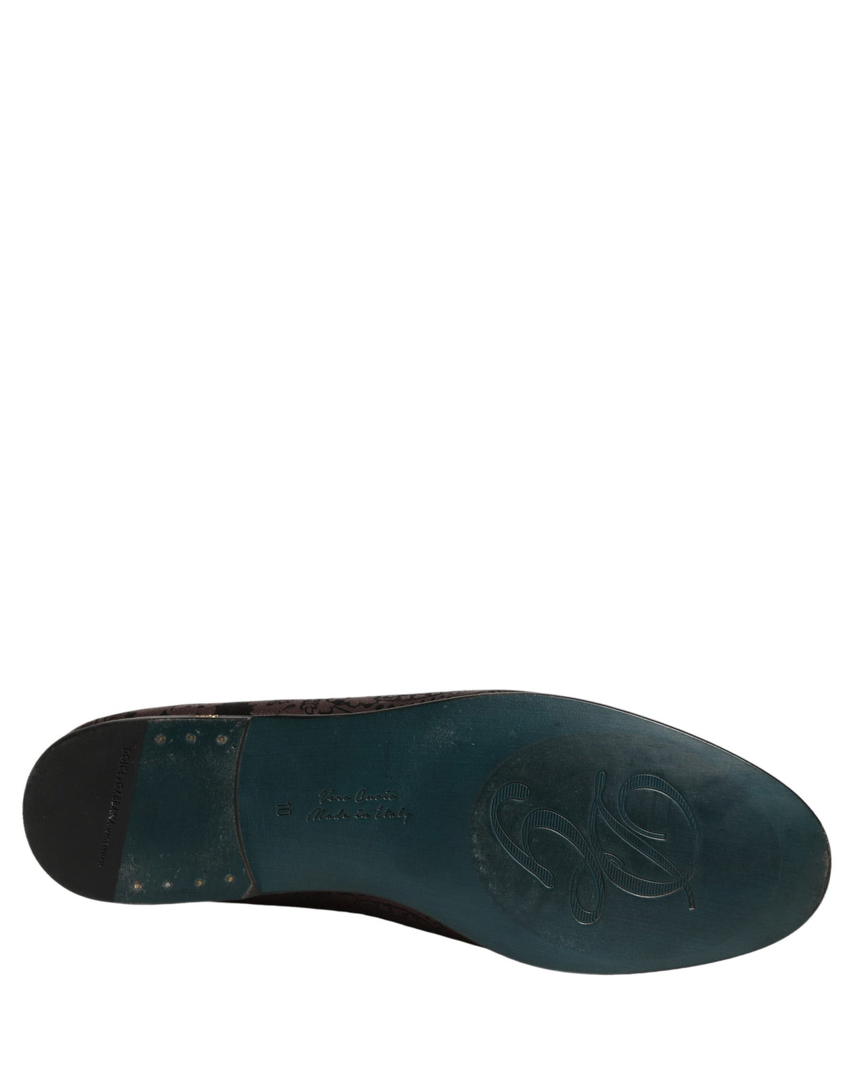 Maroon Jacquard Leather Slip On Loafers Shoes