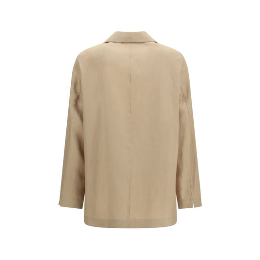 Beige Wool Oves Aries Full-Length Jacket