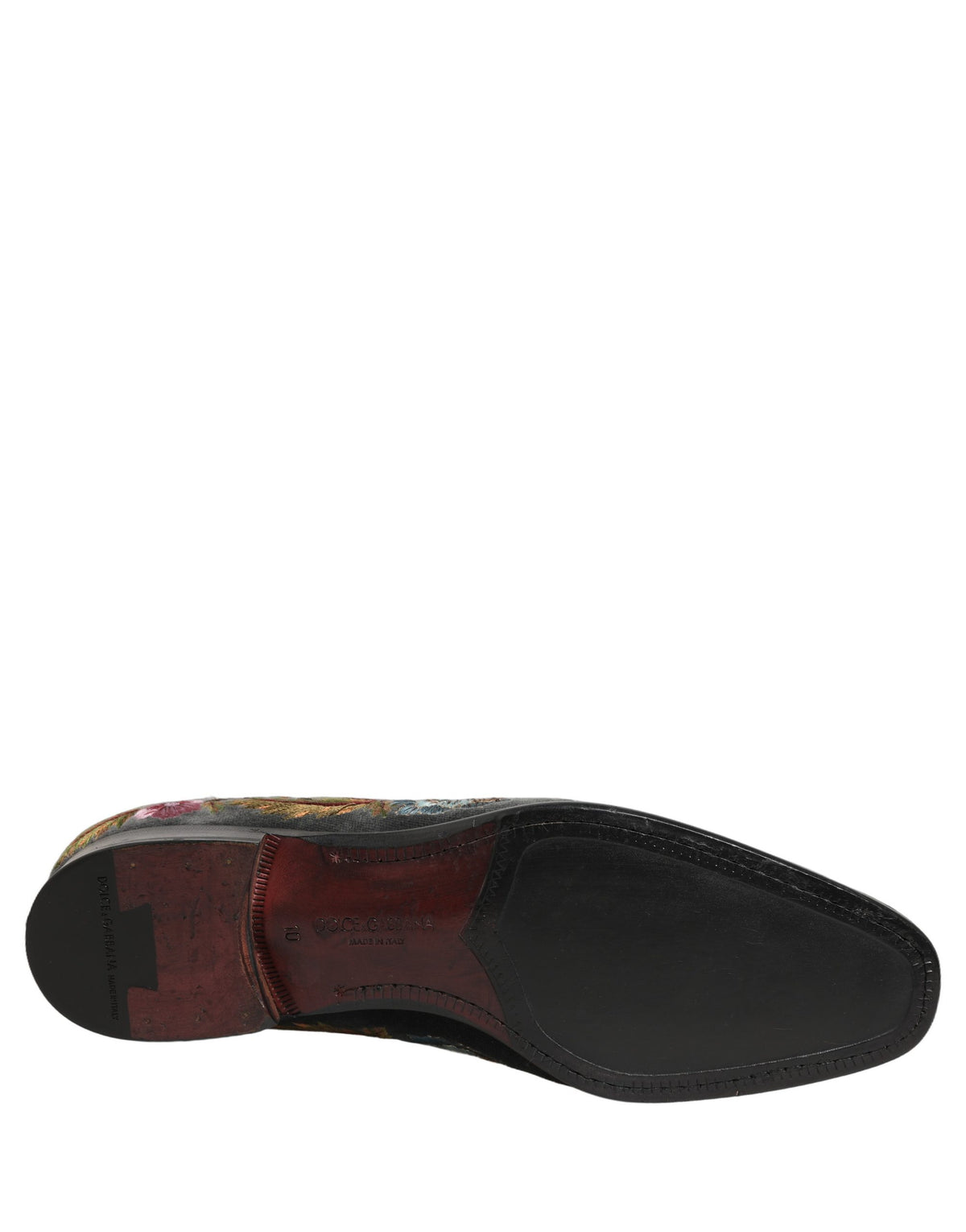 Black Velvet Floral Embroidery Loafers Shoes