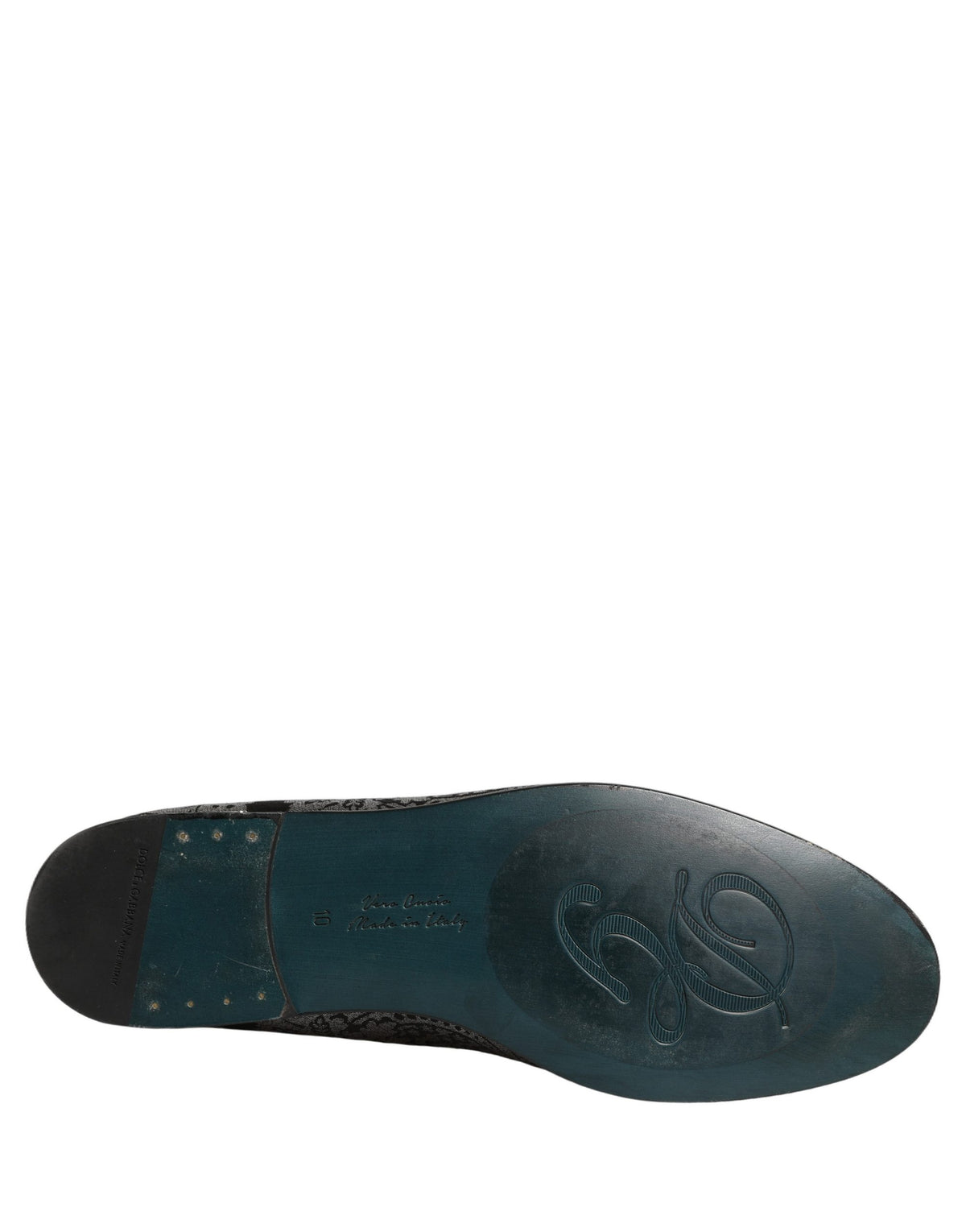 Silver Jacquard Leather Slip On Loafers Shoes