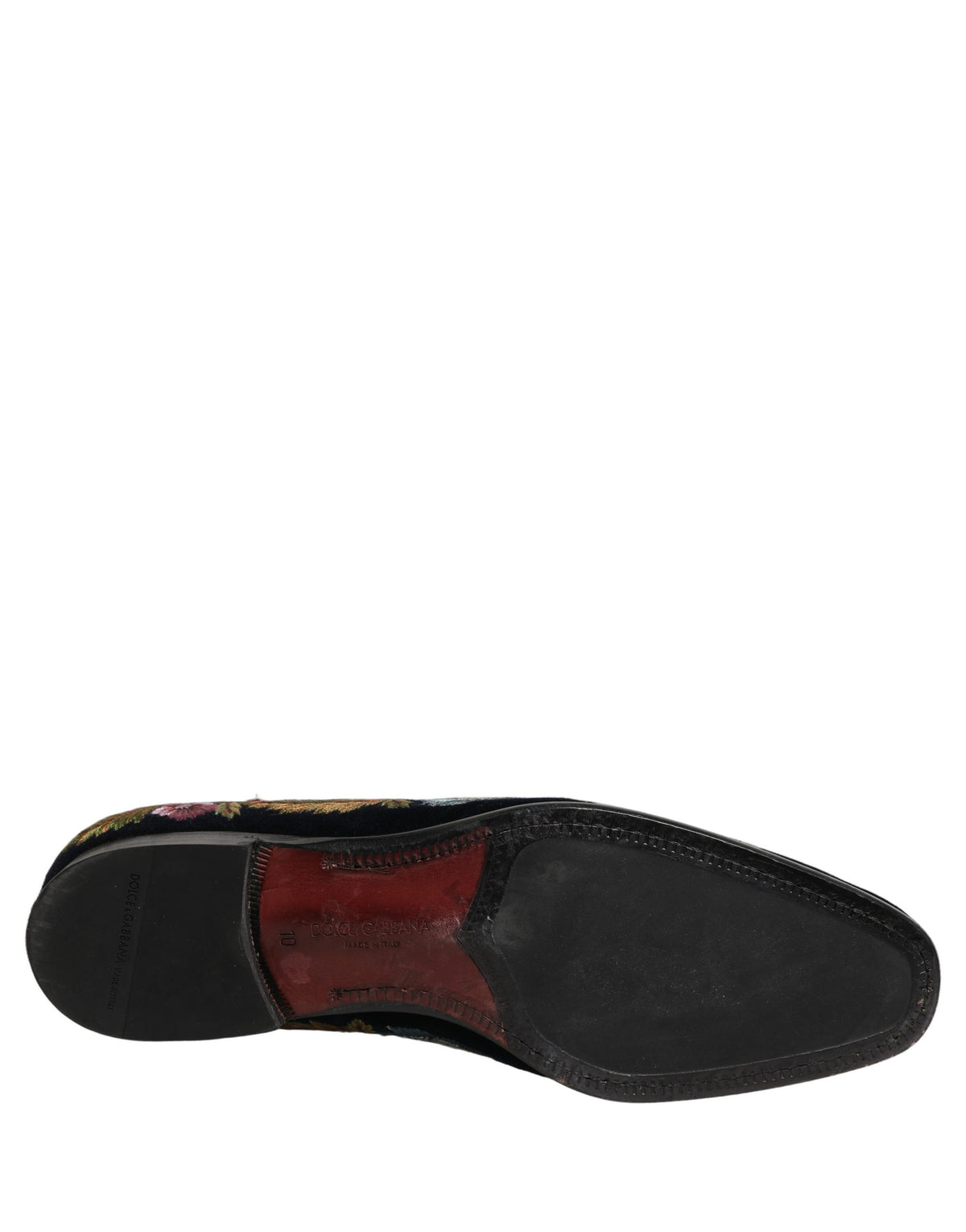Black Velvet Floral Embroidery Loafers Shoes