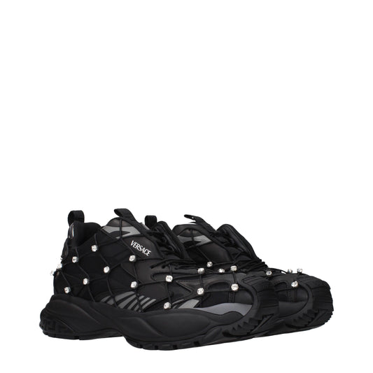Black Fabric Sneakers