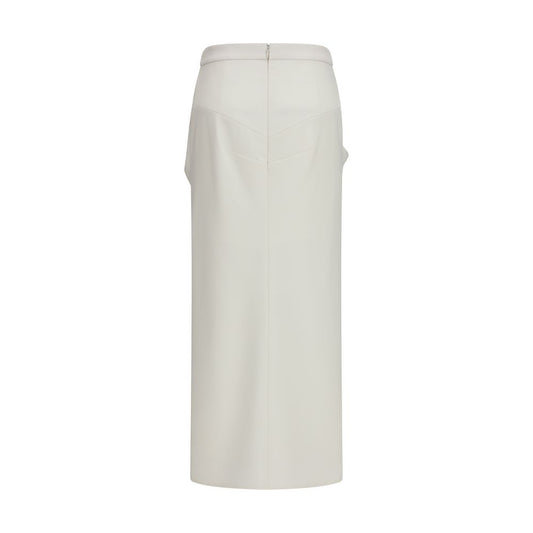 White Wool Oves Aries Long Skirt
