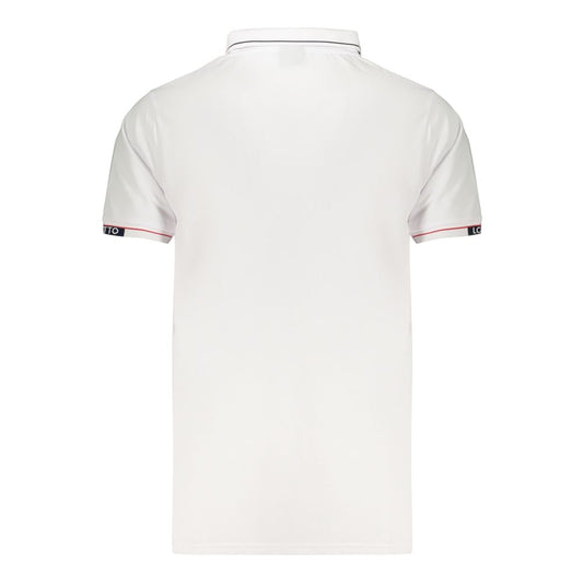 White Polyester Men's Polo Shirt