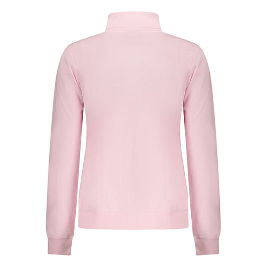 Pink Cotton Women Sweatshirt