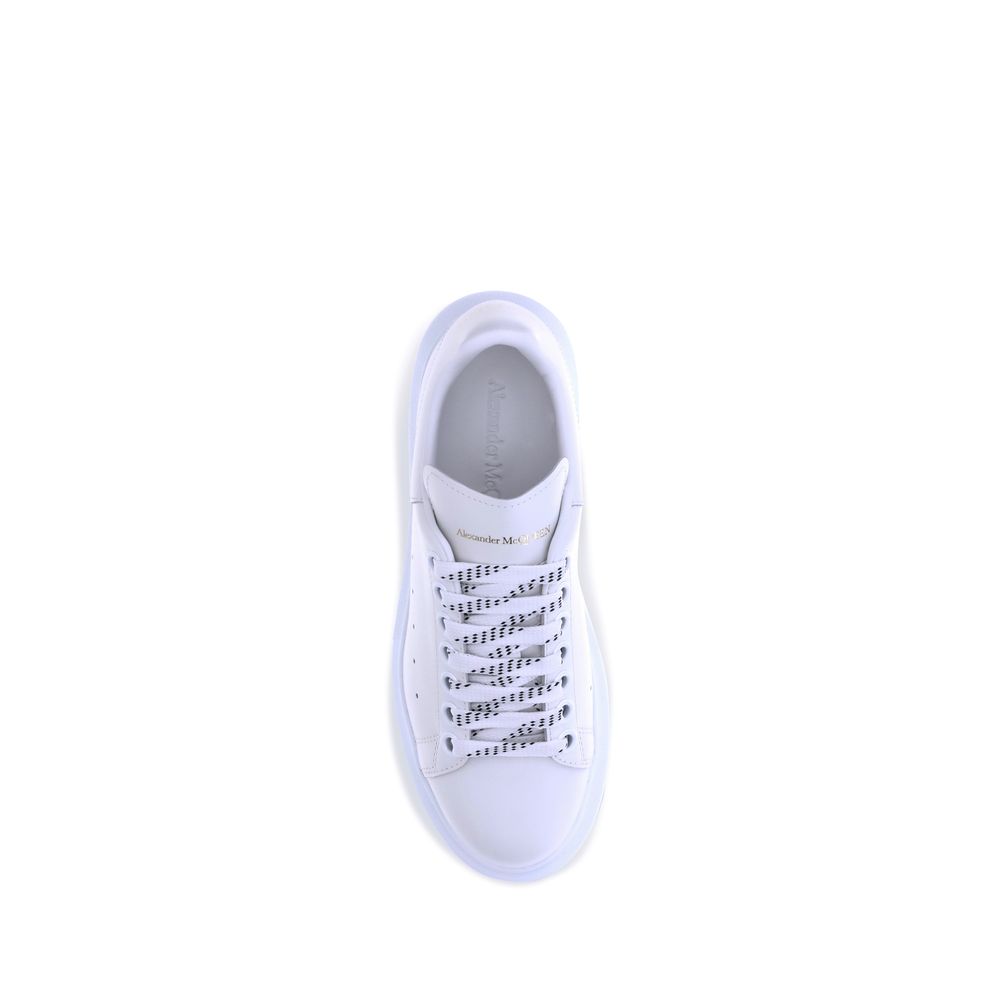 White Calf Leather Bos Taurus Platform Sneakers