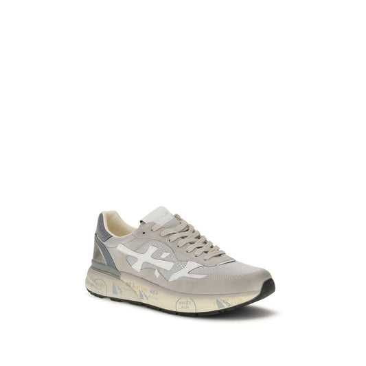 Gray Polyester Low Top Sneakers