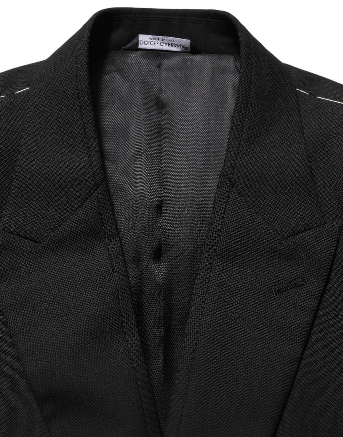 Black Wool Single Breasted Blazer Jacket