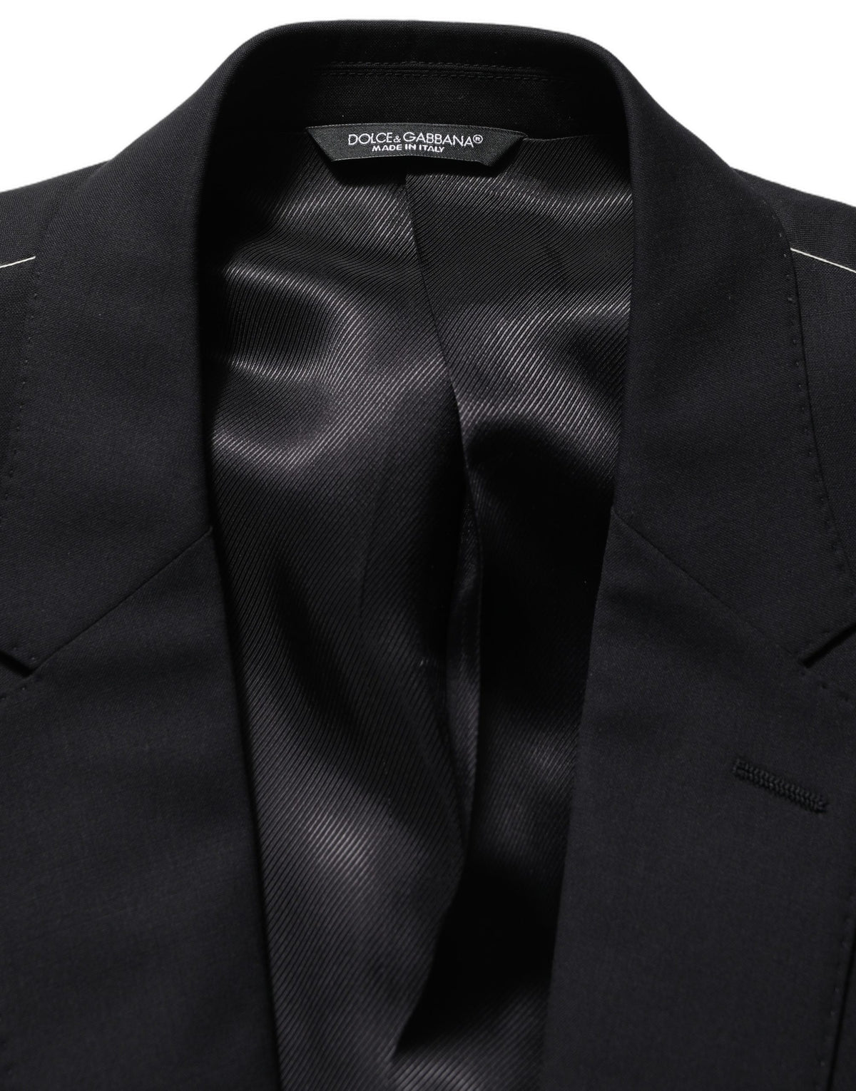 Dark Blue Wool Single Breasted Blazer Jacket