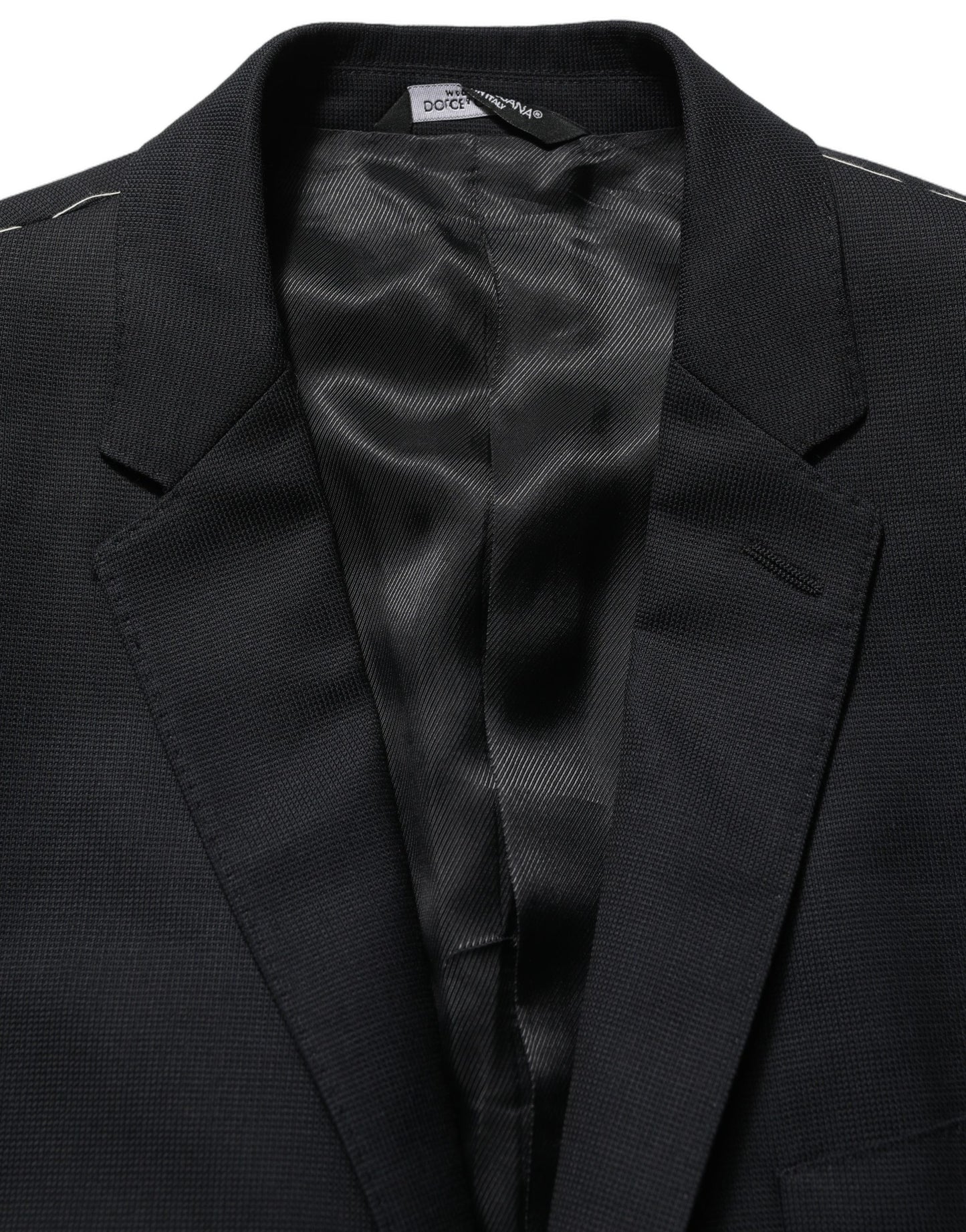 Black Wool Single Breasted Blazer Jacket