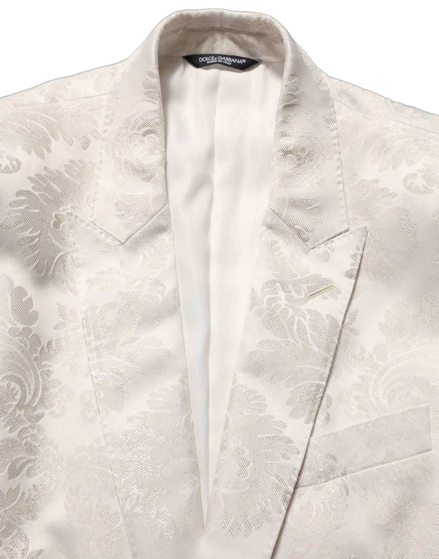 Off White Floral Single Breasted Men Jacket