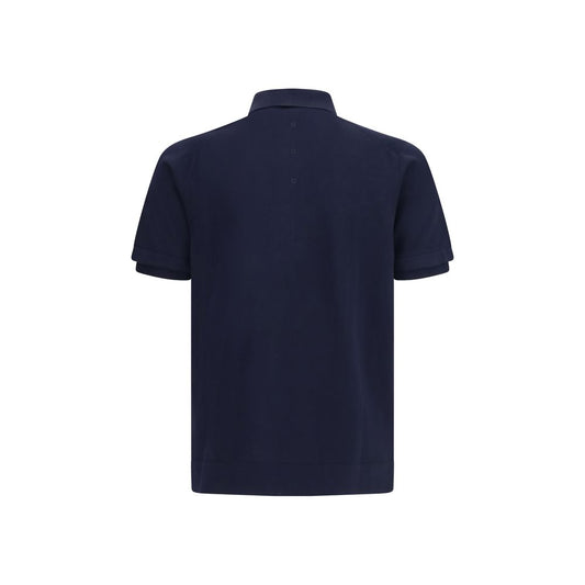 Blue Cotton Polo Shirt