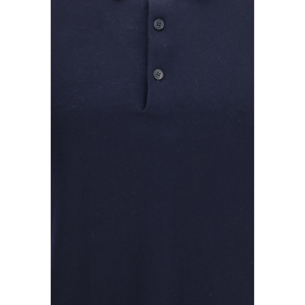 Blue Cotton Polo Shirt