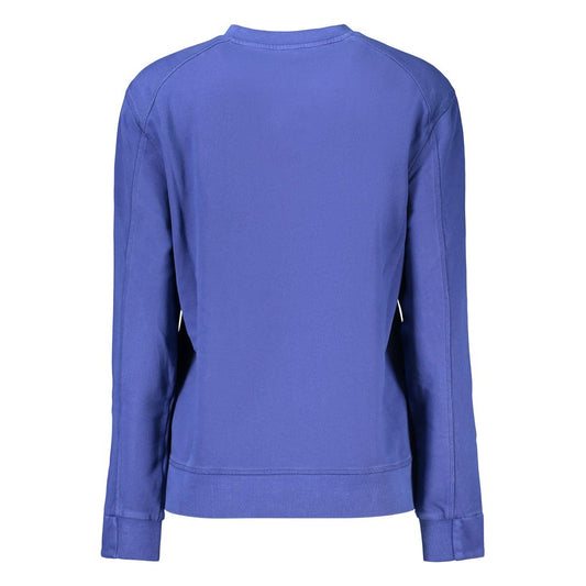 Blue Cotton Women's Sweatshirt