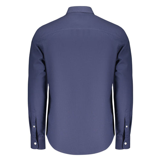 Blue Cotton Mens Shirt