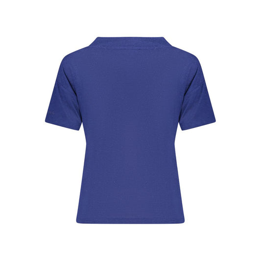 Blue Viscose Woman T-Shirt