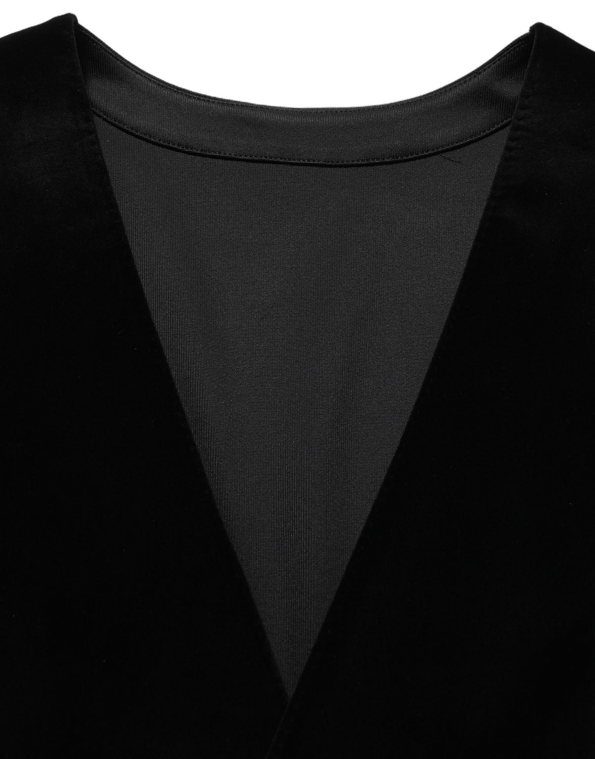 Black Cotton SingleBreasted Waistcoat Vest
