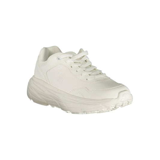 White Polyurethane Women's Sneaker