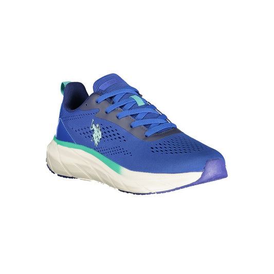 Blue Polyurethane Men's Sneaker